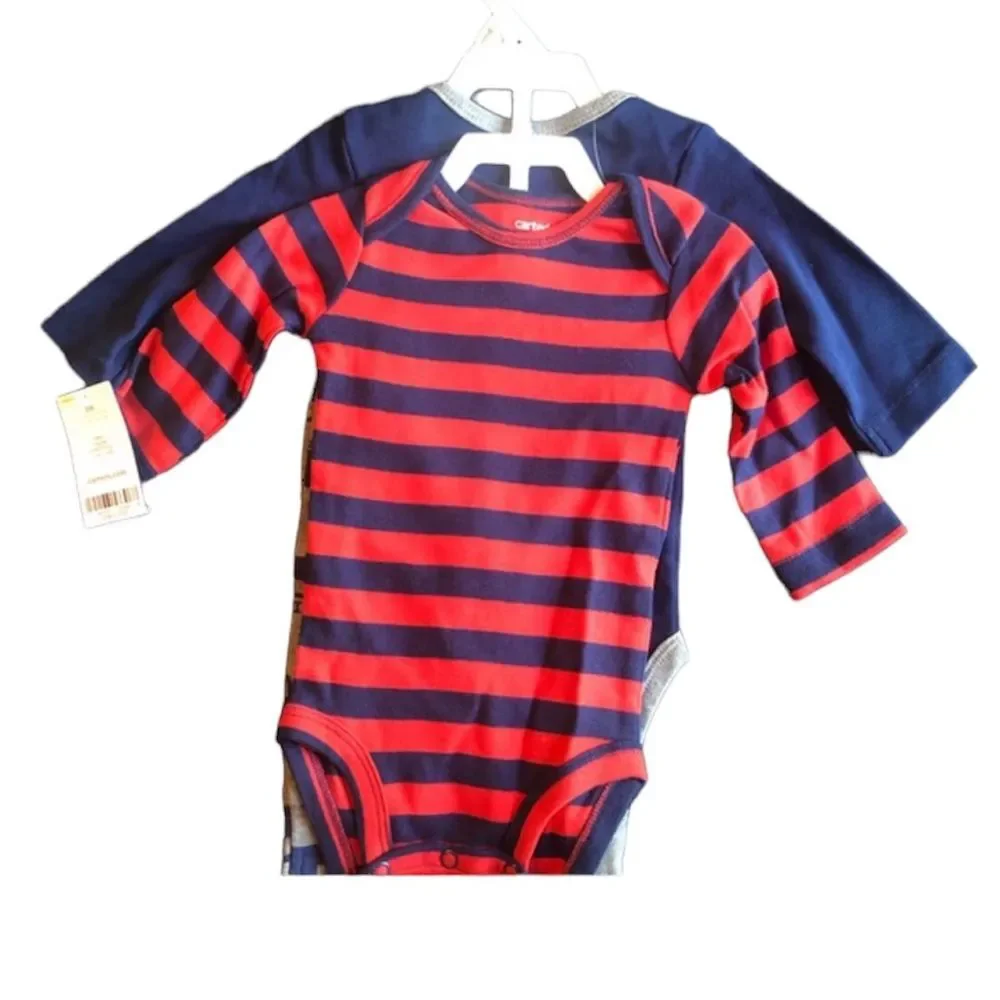 Carter’s red/gray/blue ‘Firetruck’ 3 piece set, size 3m